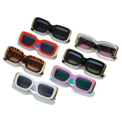 China Fashion Sunglasses 2022 Retro Unisex Glasses Logo Glasses Custom Made Square Fresh Style Fashion New Arrivals for sale