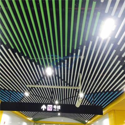 China High Quality Artistic Suspended Ceiling Artistic Aluminum Design Airport O Shape Tubular-Partition Aluminum Ceiling for sale