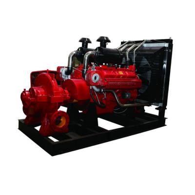 China FIRE NFPA 20 Standard Fire Pump Stainless Steel Diesel Engine Double Suction Fire Fighting Pump for sale