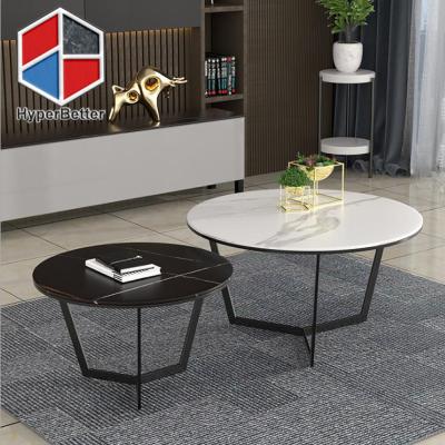 China Promotion 2pcs(height)adjustable set nesting coffee table with sintered stone table for sale