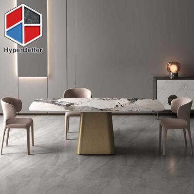 China Modern Faux Marble Dining Tables With Pedestal Base for sale