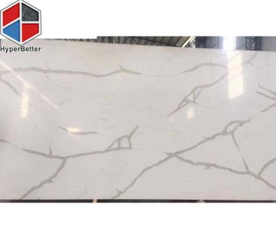 China Customized traditional white calacatta quartz bar table top for sale