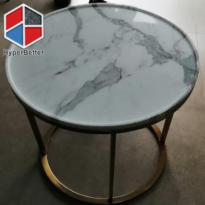 China (Size) adjustable natural white marble tray table with white marble tray top for sale