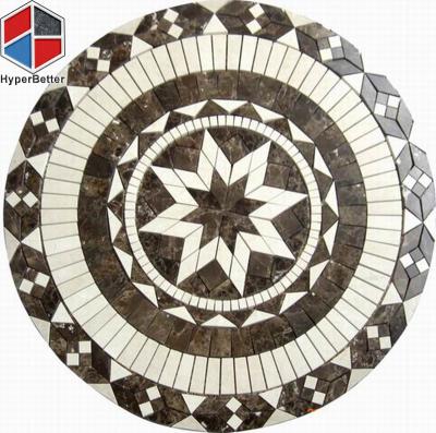 China Adjustable Handmade Natural Luxury Round Marble Top Medallion (Size) for sale