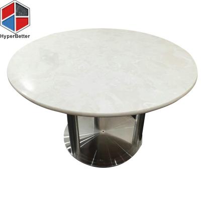 China (Size) adjustable simple home living room round white marble tea table for sale