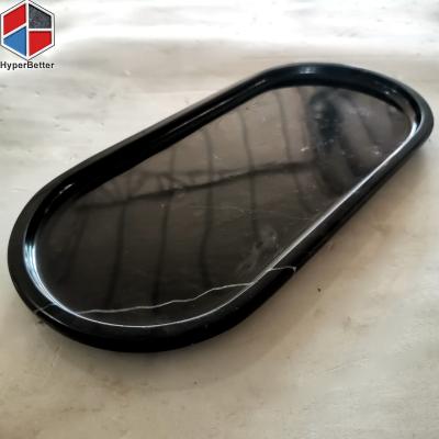 China Wholesale black marquina marble nero cutlery stocked stone tray for sale