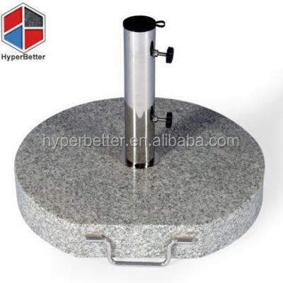 China Outdoor Furniture With Wheels 35KGS Round Outdoor Granite Umbrella Stand for sale