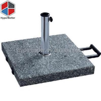 China Wholesale 50kgs Traditional Square Granite Trolley Umbrella Base for sale