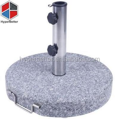 China Traditional Wholesale Natural Gray Round Granite Garden Umbrella Base for sale