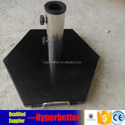 China Modern black granite umbrella base with wheels for sale