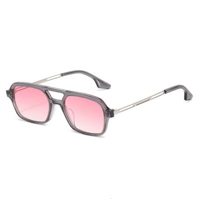 China Newest Fashion Sunglasses 7032 Eye Use Double Bridge Fashion Summer Colors Women Shades Unisex Sunglasses Square Plastic Sunglasses for sale