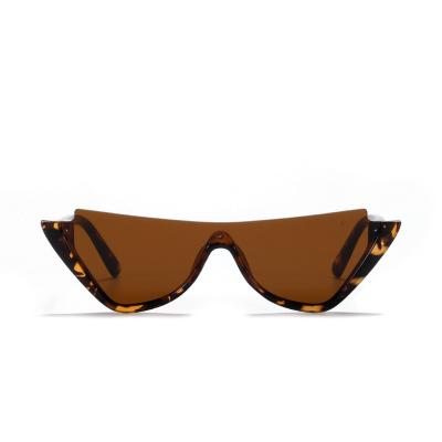 China Professional retro sunglasses vintage uv400 fashion half frame cat eye sunglasses for sale