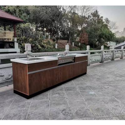 China USA 8 Burner Gas Grill Sheet Outdoor Metal Sideboard Sideboard Metal Sliding for sale