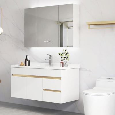 China Bathroom Vanity Four Seasons Bathroom Vanity PVC Leather Leather Cabinets for sale