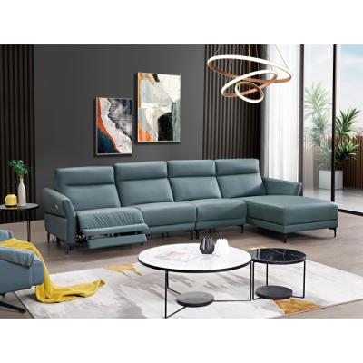 China (Height)Adjustable Living Room Furniture Sets Modern Design Sofa Furniture Modern Divani Family Room Genuine Leather Sofa Set for sale