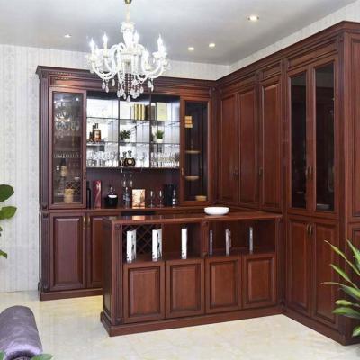 China (Size) China Manufacturer High Quality Wood Wine Cooler Adjustable Glass Display Cabinets for sale