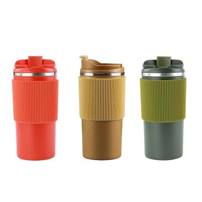 China New Thermo Viable Screw Net Portable Car Travel Coffee Mug Stainless Steel Ice Water for sale