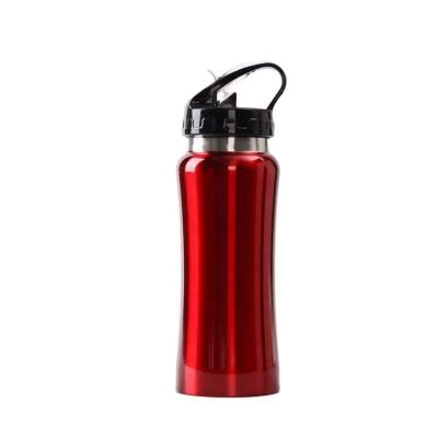 China Sustainable Hot Sale BPA Free Stainless Steel Sport Single Wall Bottle With Straw Custom Logo for sale