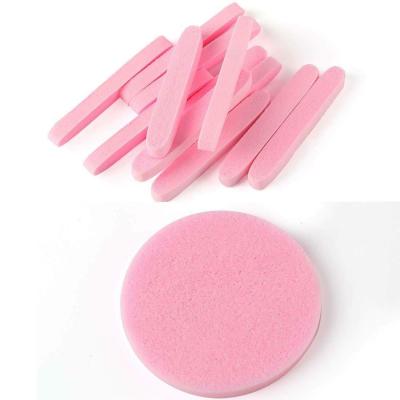 China BONNO Viable Hot Selling 12pcs Compressed Sponge Makeup Removal Wash Face Facial Sponge Padded Pink for sale