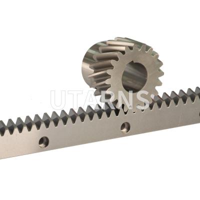 China Industry Machinery Wholesale High Quality Ground Metal C45 Rack And Pinion Steel Helical Wheel for sale