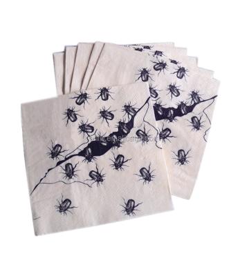 China OEM Printed Decorative Paper Napkins 33*33cm Halloween for sale