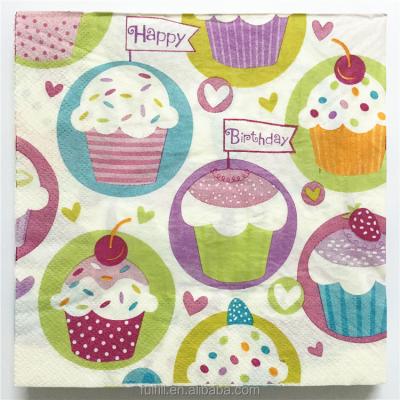 China Printed Birthday Makers Printed Party Paper Napkins for sale