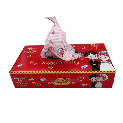 China Free Sample Customized Colorful Printed Facial Soft Tissue Box For Wedding for sale