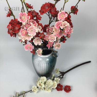 China 21 Pieces Wedding Silk Floral Hand Made Artificial Flower Plum Flower Heads Flower for Decoration or Photography for sale