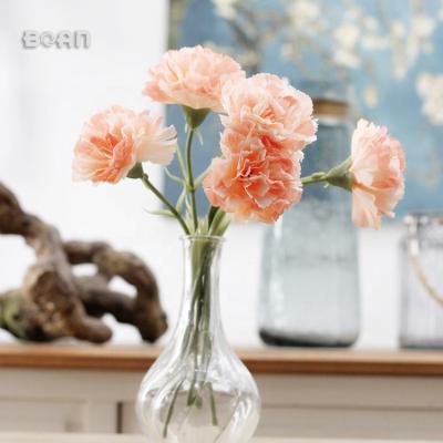 China Cheap Single Branch Holiday Rose Carnations Artificial Silk Flowers Gift For Mother's Day And Decor for sale