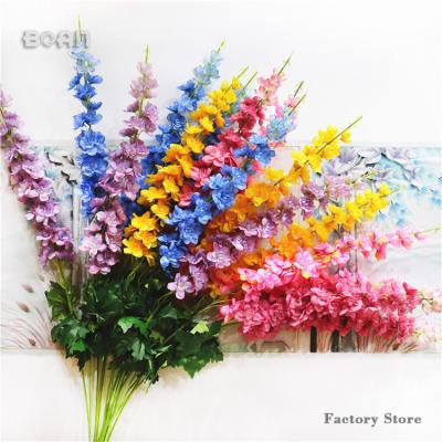 China Pastoral style wedding style artificial flower plants Ajacis fake delphinium for sale