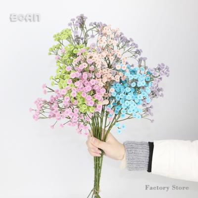 China 2 branches with 5 branchlets each wedding flower baby breathe decoration artificial silk flower Gypsophila for sale