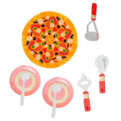 China Delicious Eco-Friendly Plastic Food Toddlers Toddlers Play House Play Kitchen Kitchen Pizza Set Plastic Toy For Baby for sale