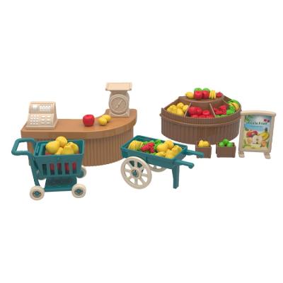 China Props New Arrival Rich Fruit Shop Selling Colorful Toys Fruit Shop Set To Pretend Role Play Toy For Baby for sale