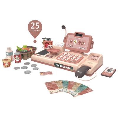 China With Songs Voice Recognition Cash Register Role Play Set 25 Pcs Calculator Songs Cash Register Toy With Rich Accessories for sale