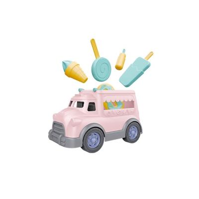 China With Pink Storage Car Food Truck Toys Pretend Play Ice Cream Dessert Car Poke Kids Lovely Food Toys For Baby for sale