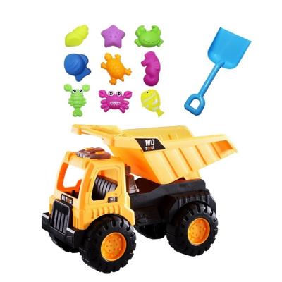 China Ocean Animals 3 In 1 Summer Car Animals Ocean Truck Toy Beach Sand Outdoor Kids Play Set Beach Toys With PVC Bag for sale