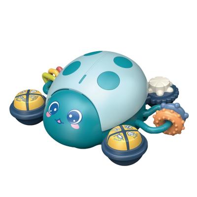 China Blue Ladybug Multifunctional Motion Toys Music Baby Electronic Educational Study Musical Toy with 2 Colors for sale