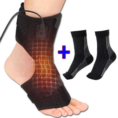 China Elastic Electric Moxibustion Ankle Support Heating Breathable Ankle Joint Protection Fever Ankle Support for sale