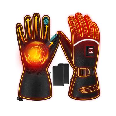 China Adjustable Electric Heating Ski Winter Warm Touchscreen Resistant Waterproof Usb Rechargeable Battery Heated Gloves for sale