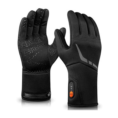 China Best Touch Screen Winter Heating Rechargeable Battery Waterproof Heavy Duty Heated Gloves For Ski Hiking for sale