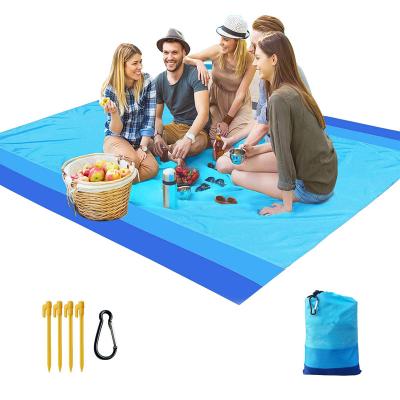 China Custom Durabl Outdoor Portable Waterproof Sand Proof Portable Folding Beach Mat With Logo Suntour for sale