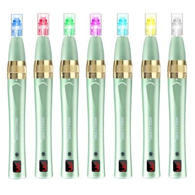 China Electric Anti-Puffiness Radio 7 Colors LED Display Derma Pen Ultrima Dermapen Micro Needle Therapy Scars MTS PMS for sale