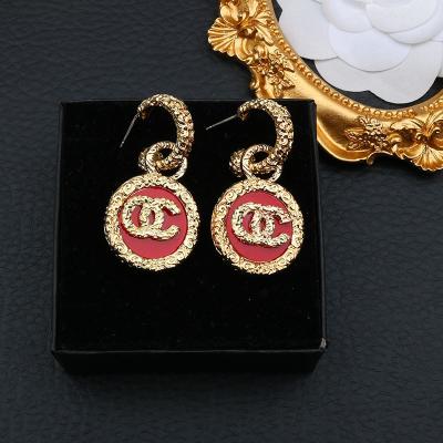 China CLASSIC New Designer Luxury Stud Earrings Inspired Lovely Brand Alloy Crystal Stud Earrings For Cute Girls Women for sale