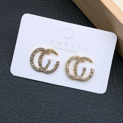 China Beautiful CLASSIC Luxury Alloy Stud Earrings Fashion Earring Designs For Women Girls for sale