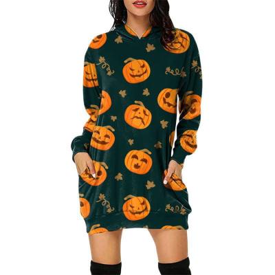 China Breathable Drop Shipping Autumn And Winter Fashion Outer Wear Halloween Vacation Casual Round Neck Pullover Long Sleeve Hoodie for sale