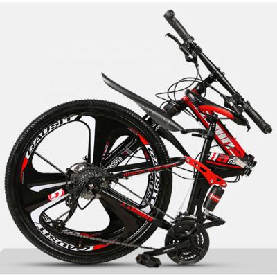 中国 Steel mountainbike folding mountain bike /foldable full suspension moutain bike 26 inch/high quality sepeda gunung lipat mtb supplier 販売のため