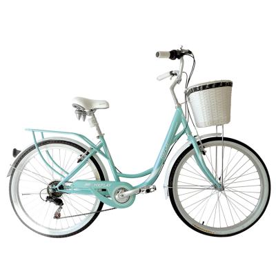 China 26inch Aluminum Alloy Steel Frame Women City Bike Cheap Single Speed ​​City Bike for sale