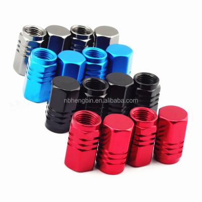 China Wholesale High Quality Aluminum Car Valve Covers Aluminum Wheel Valve Stem Tire Hexagon Tire Dust Cap for sale