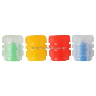 China Fashionable Luminous Plastic ABS Tire Wheel Decoration 2023 Tires Dustproof Accessories Valve Covers Bands Stem Cover For Car Motorcycle Bike for sale