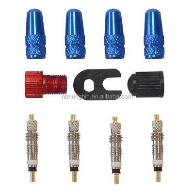 China For French bicycle tire valve HENGBIN valve core set bicycle presta valve core tool bicycle repair tool for sale